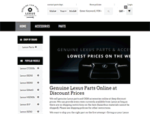 Tablet Screenshot of lexuspartswebsite.com